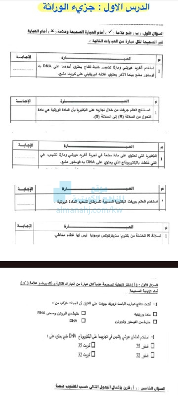 أسئلة اختبارات سابقة مرتبة