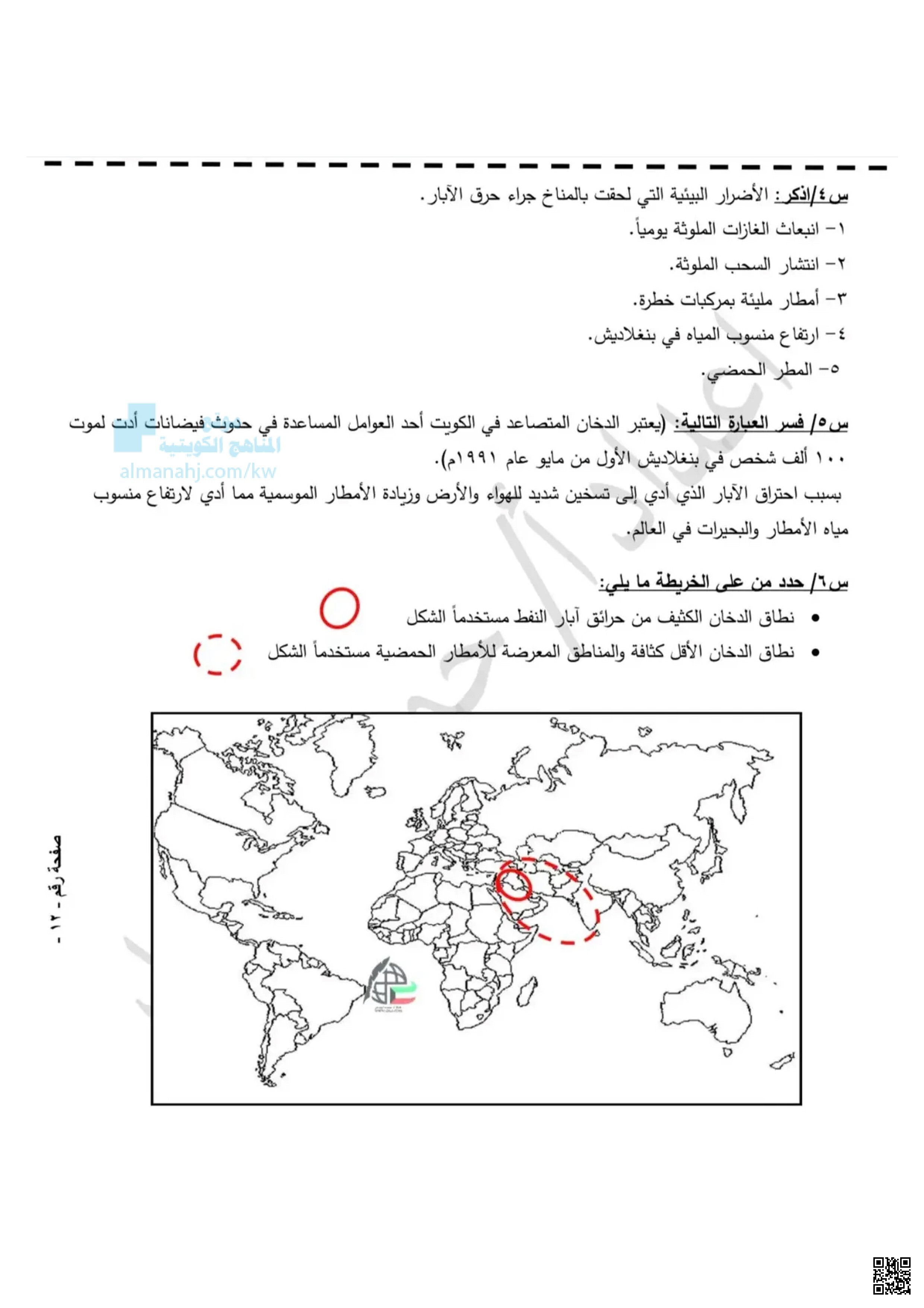 ملخص لمدينة الكويت قديماً والغلاف الجوي
