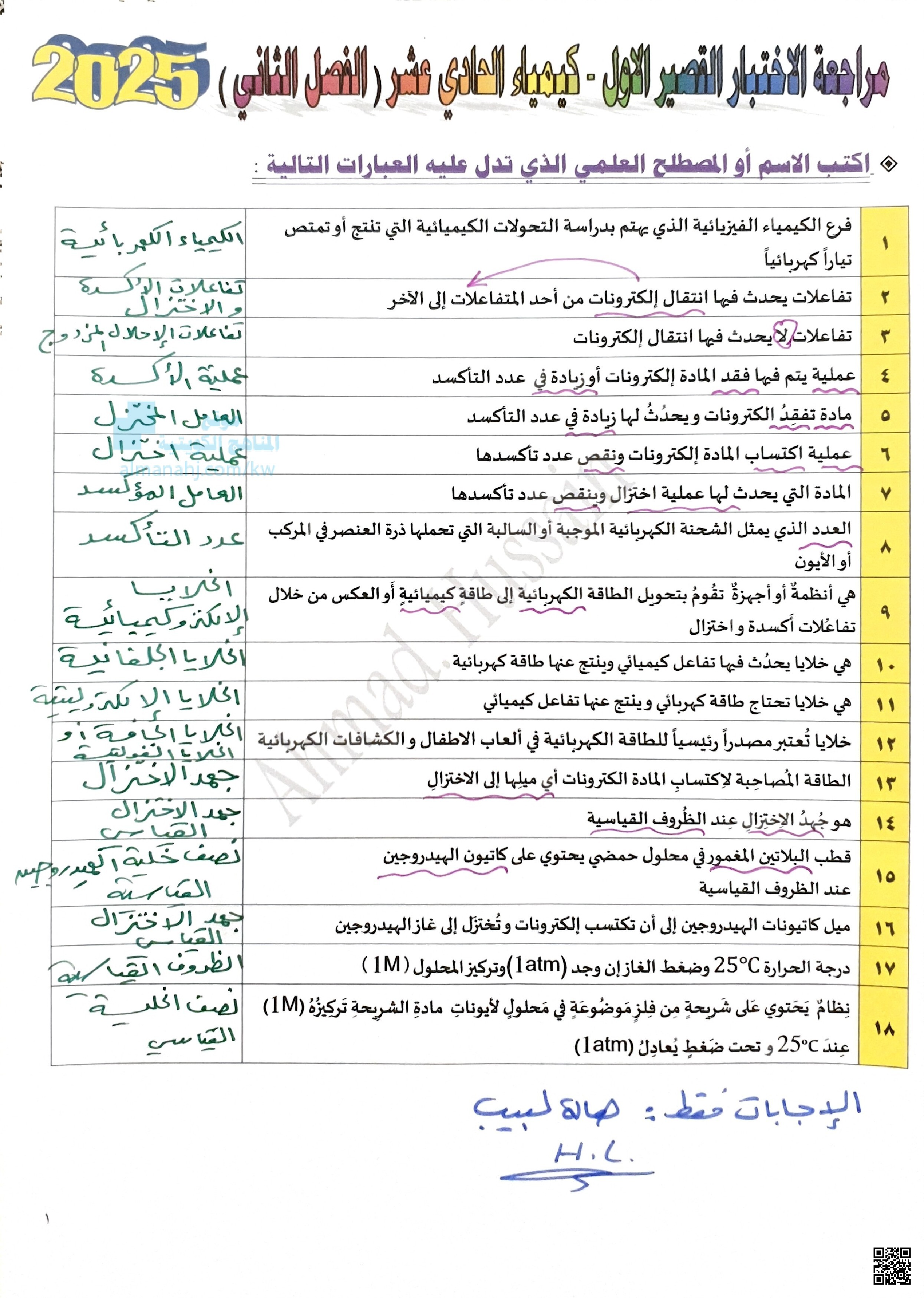مراجعة مجابة للاهتبار القصير