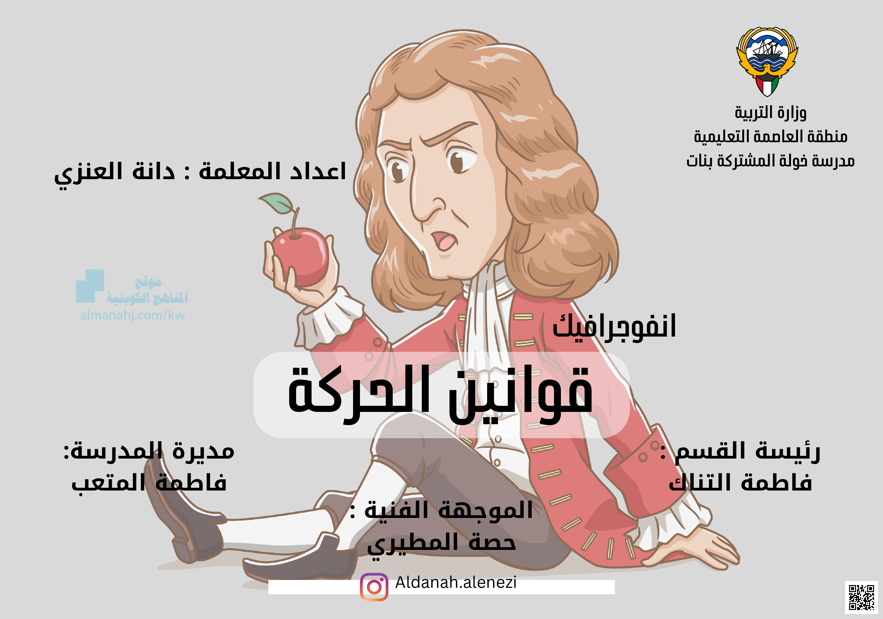 انفوجرافيك درس قوانين الحركة - علوم - الصف الصف الثامن - الفصل الفصل الثاني