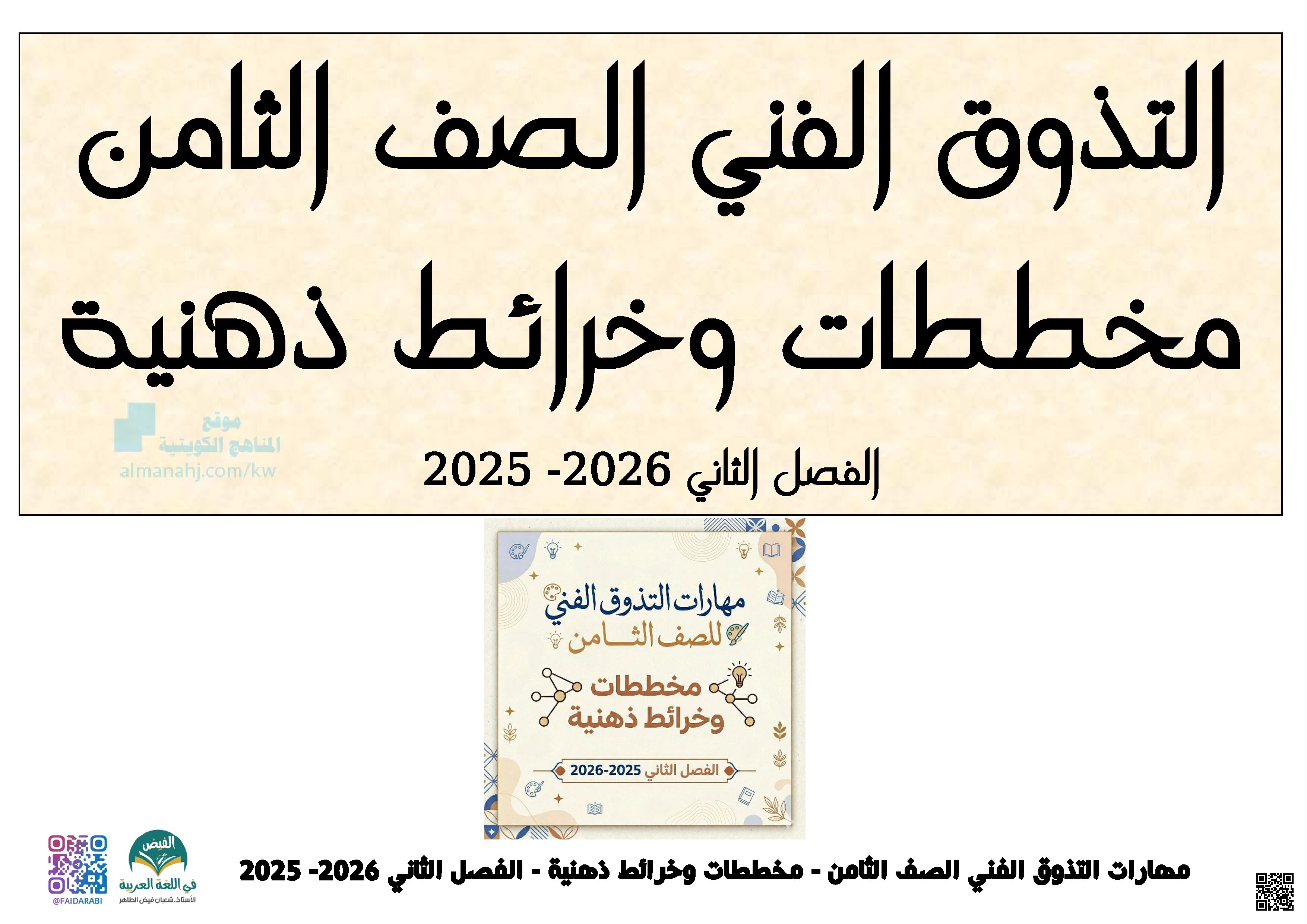 التذوق الفني مخططات وخرائط ذهنية 2026